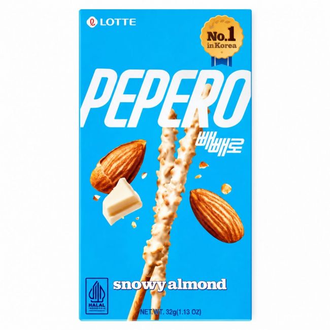 Palitos chocolate blanco con almendras PEPERO (LOTTE) 32g