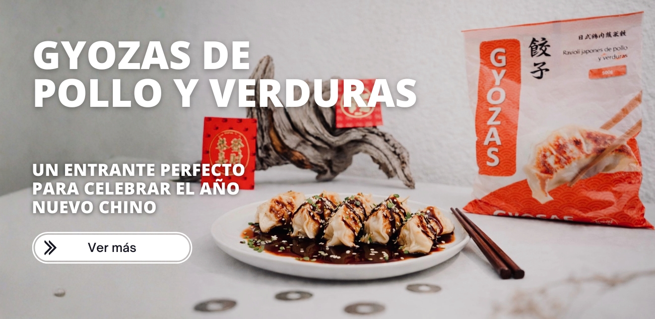 Gyozas de pollo y verduras